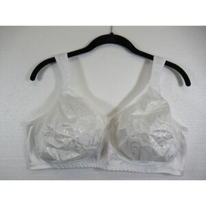 Playtex 18-Hour Ultimate Lift and Support Bra 44DD White Wireless Satin 4745